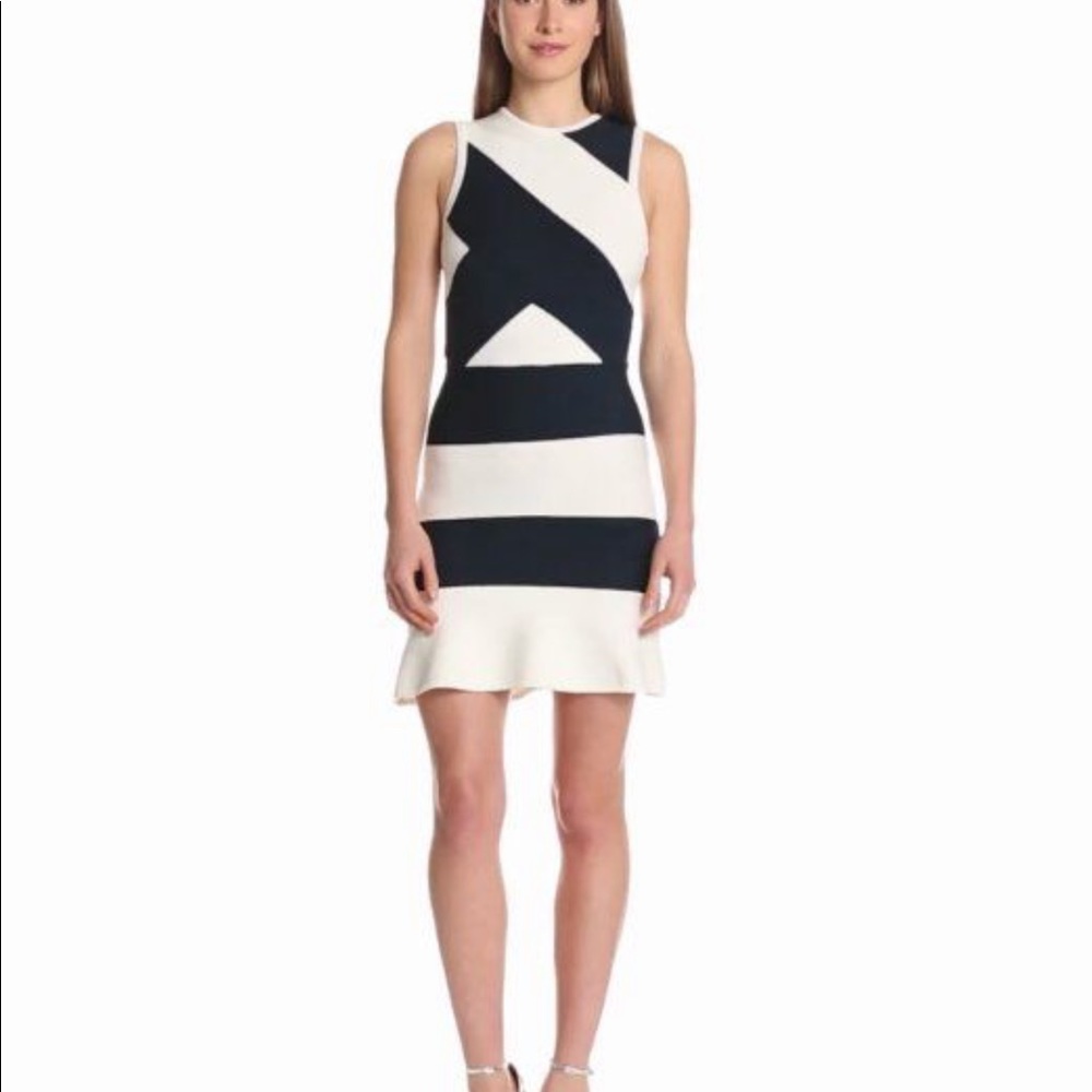 Camilla and Marc navy and white dress